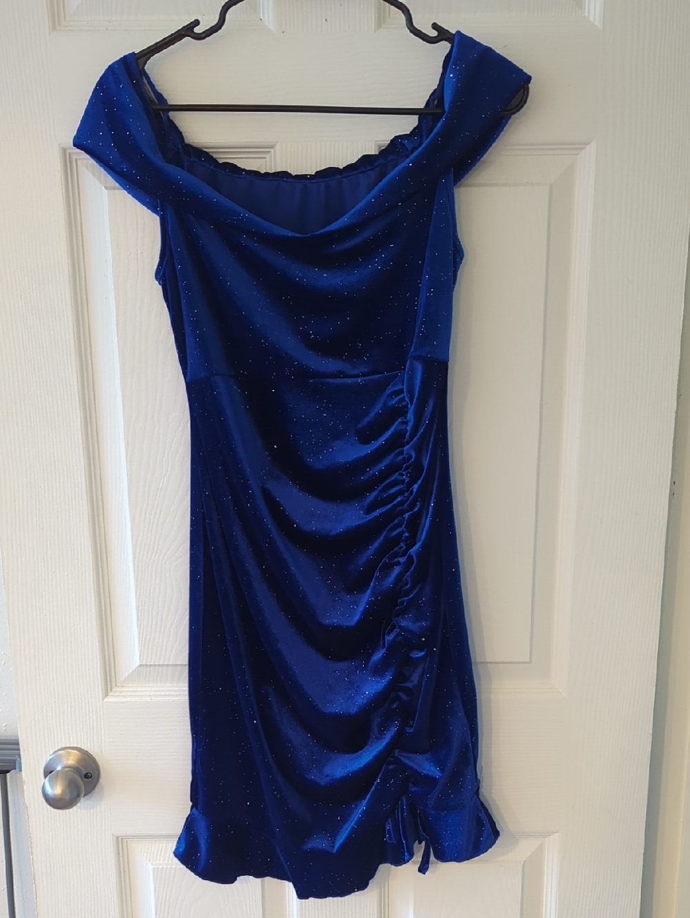 Off-Shoulder Ruched Cocktail Dress